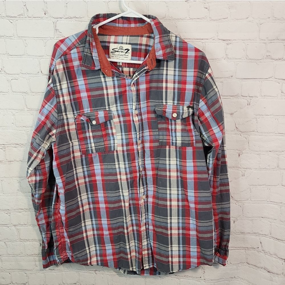 Men's Seven Souls longsleeve button-down shirt, size XL